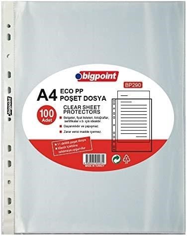 Bigpoint Poşet Dosya Eco 30 Mikron 100'lü Paket