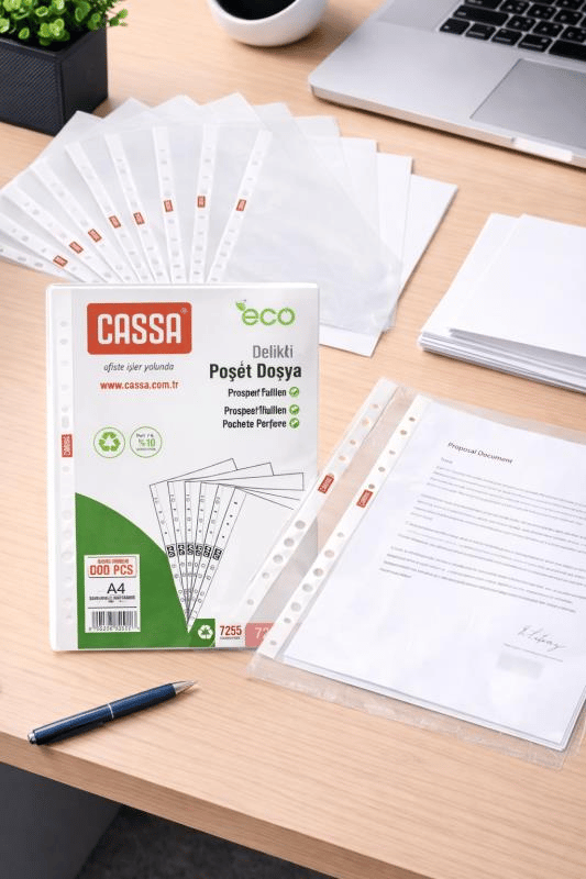 Cassa 7255 Eco Poşet Dosya A4 100’lü Paket
