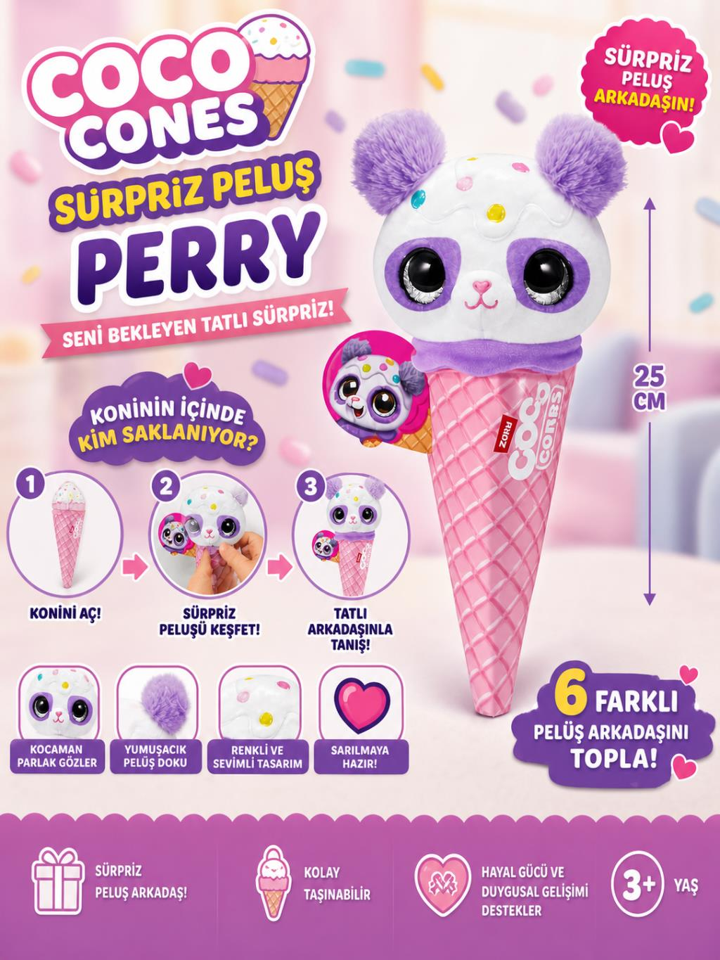 Coco Cones Sürpriz Peluş Perry