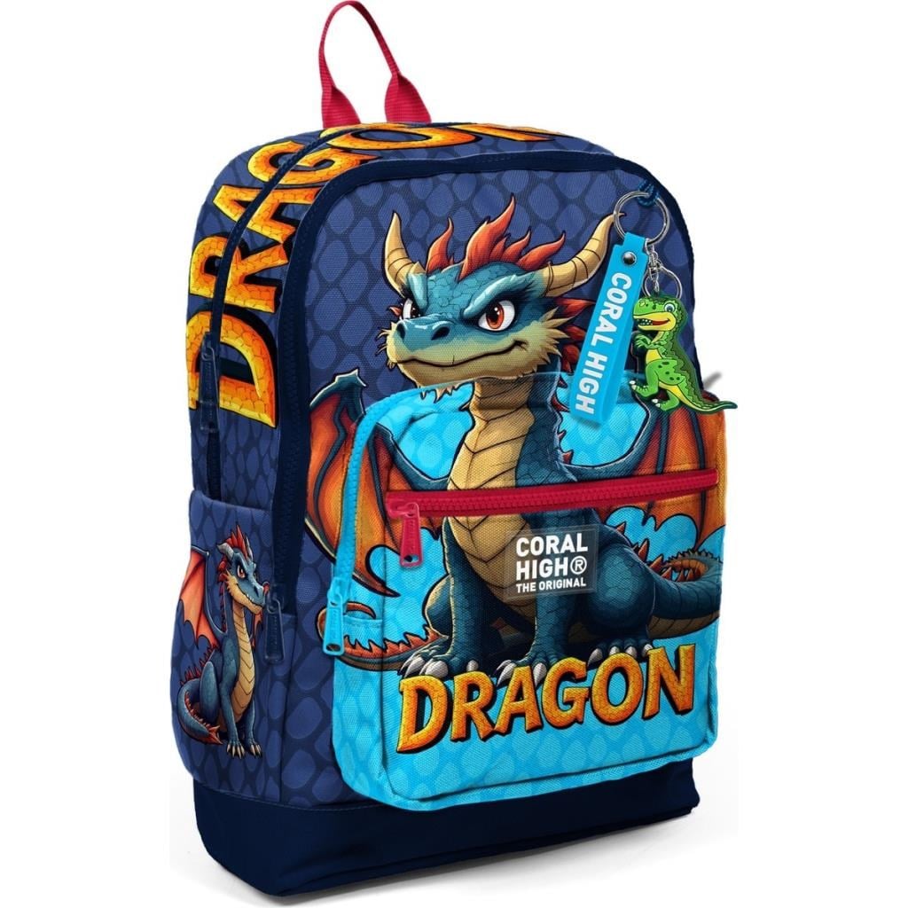 Coral High Kids Dragon Desenli Okul Sırt Çantası 33213