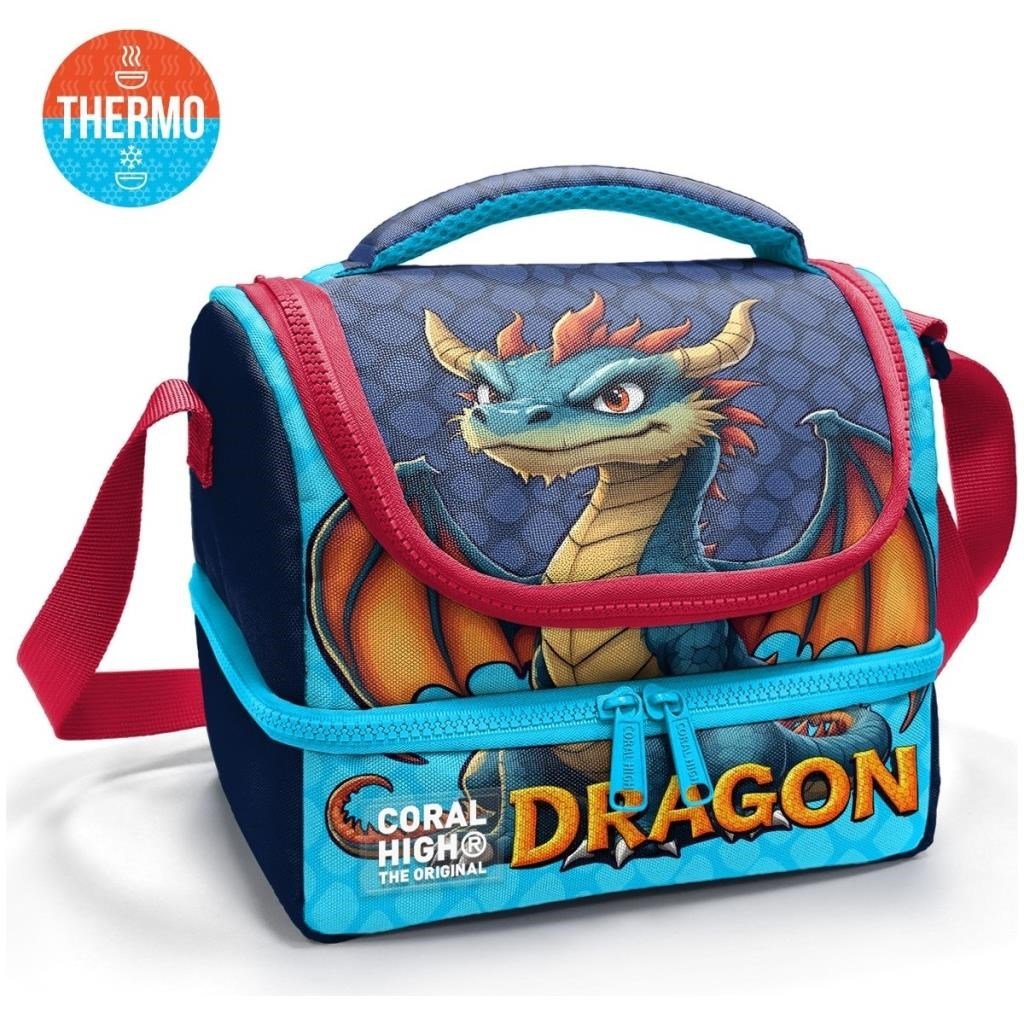 Coral High Kids Dragon Desenli Thermo İki Katlı Beslenme Çantası 37206