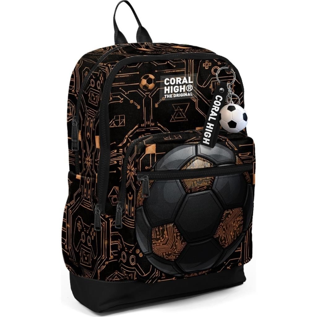 Coral High Kids Futbol Desenli Okul Sırt Çantası 33217