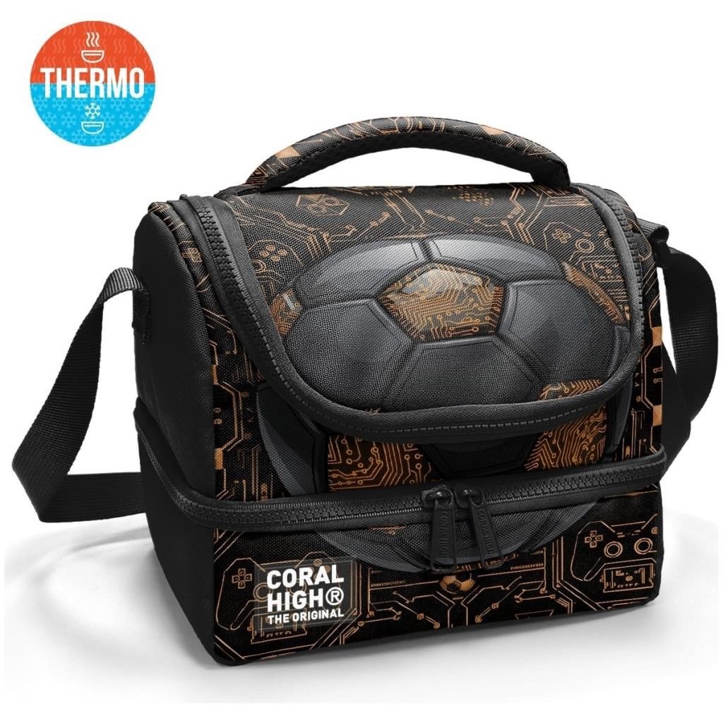 Coral High Kids Futbol Desenli Thermo İki Katlı Beslenme Çantası 37208