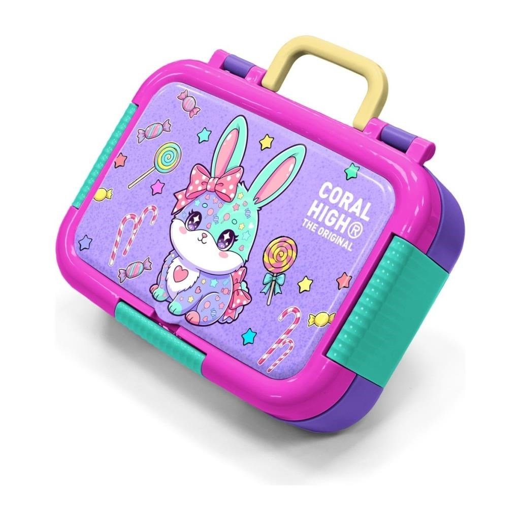 Coral High Kids Milka Su Yeşili Tavşan Desenli Paslanmaz Çelik Beslenme Kabı 39155