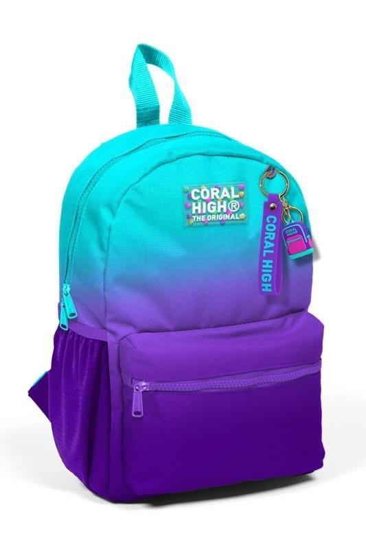 Coral High KIDS Minik Yuva Sırt Çantası Mavi Pembe Tavşan Desenli İki Bölmeli 23536