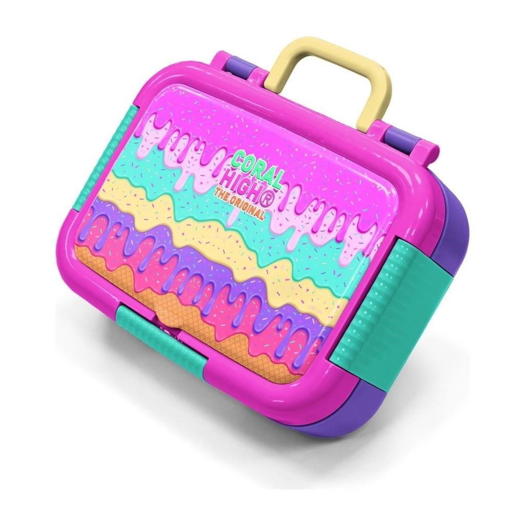 Coral High Kids Pembe Rengarenk Dondurma Desenli Paslanmaz Çelik Beslenme Kabı 39244