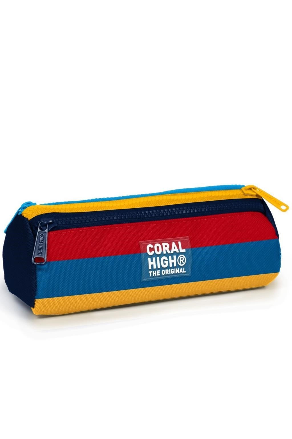 Coral High Kids Renkli Üç Bölmeli Kalem Çantası 31012