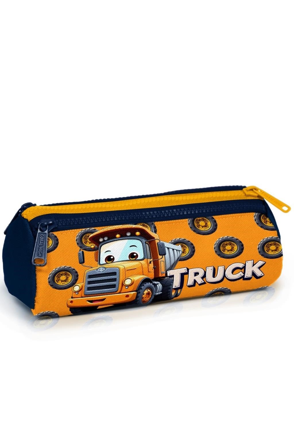 Coral High Kids Truck Desenli Üç Bölmeli Kalem Çantası 31061