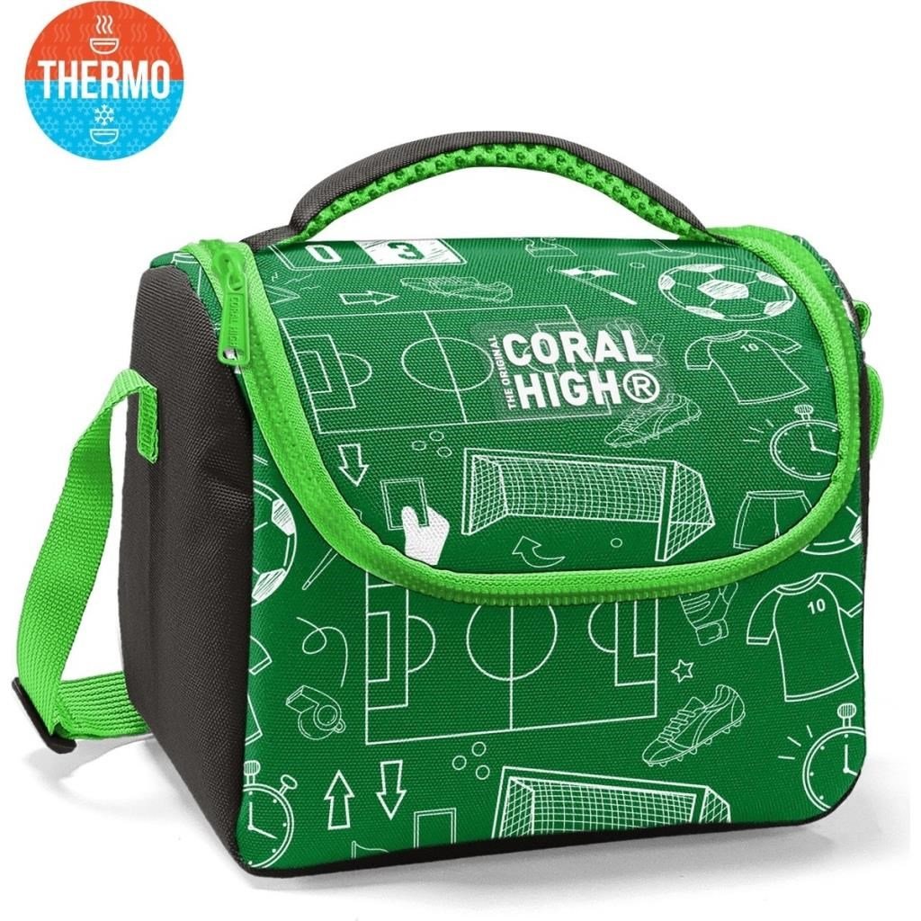 Coral High Kids Yeşil Futbol Desenli Thermo Beslenme Çantası 37147