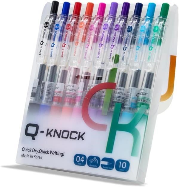 Dong-A 10 Renk Q-Knock 04 mm Jel Kalem Seti