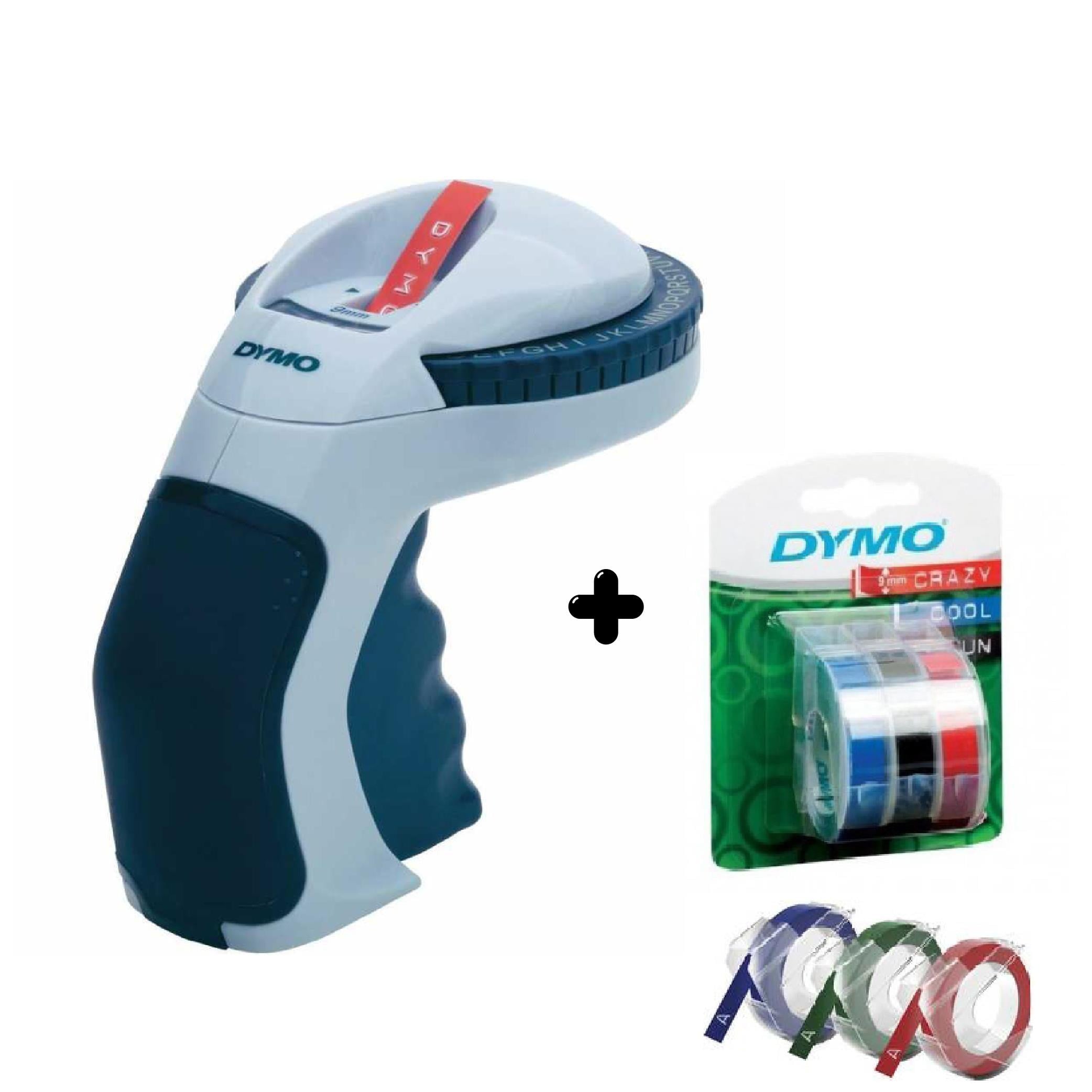 Dymo Omega Etiket Makinesi + 3Lü Blisterli Yedek 3 Renk Şerit 9Mm*3M