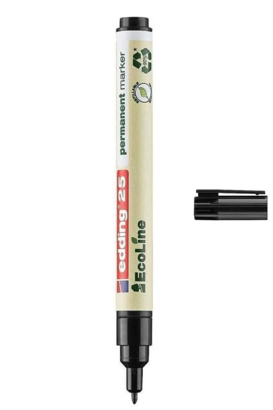 Edding E-25 Ecoline Permanet Doldurulabilir Markör Siyah 