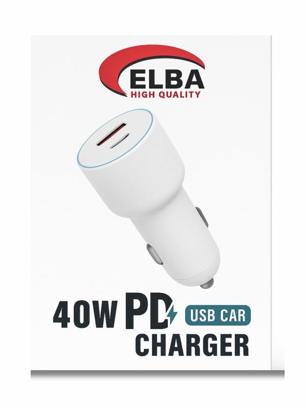 ELBA 40W PD USB Araç Şarj Cihazı – Süper Hızlı Şarj Gücü