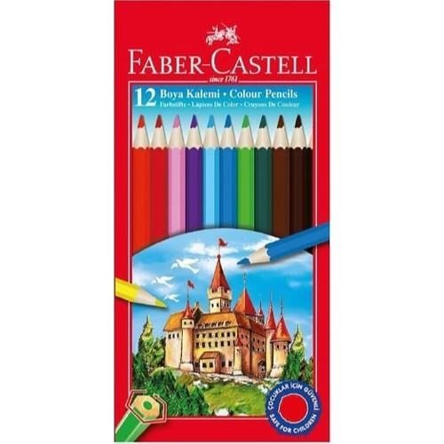 Faber Castell Tam Boy Karton Kutu Boya Kalemi 12 Renk