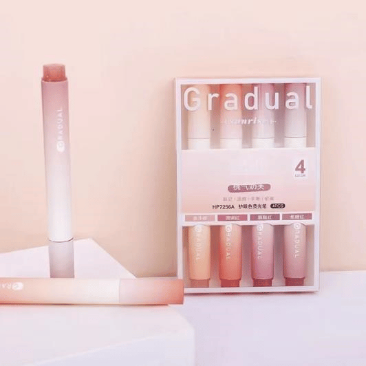 Gradual Pembe Soft Renkler 4lü Fosforlu Kalem Seti