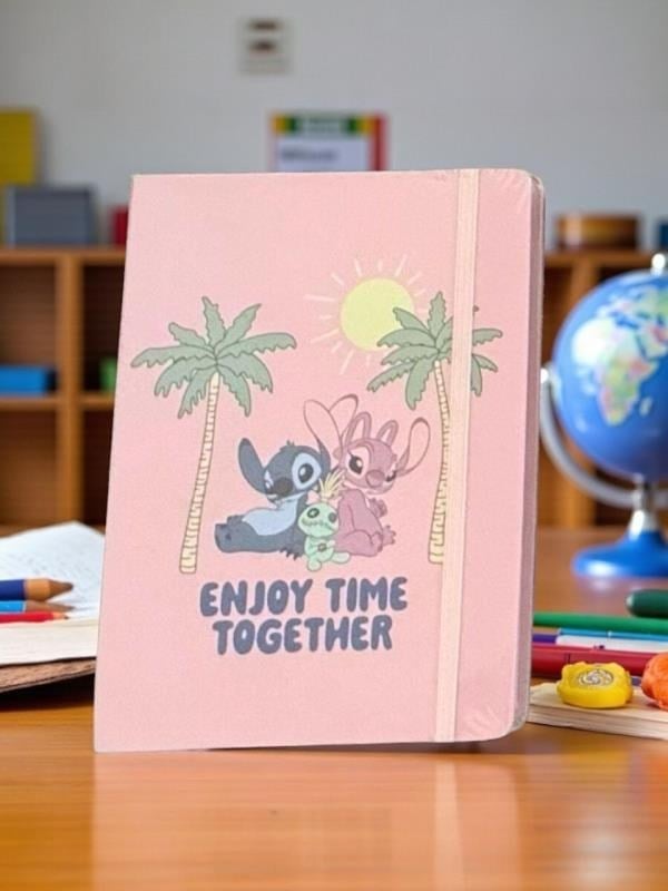 Keskin Color Lisanslı Stitch Enjoy Time Together 80 Yaprak A5 Defter