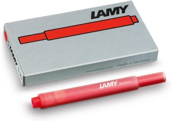 LAMY Kırmızı Dolma Kalem Kartuşu T10K - 5’li Paket – Orijinal Alman Üretimi
