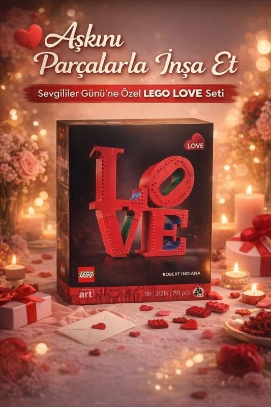LEGO Art LOVE 31214 – Yetişkinler için Dekoratif Model Yapım Seti (791 Parça)