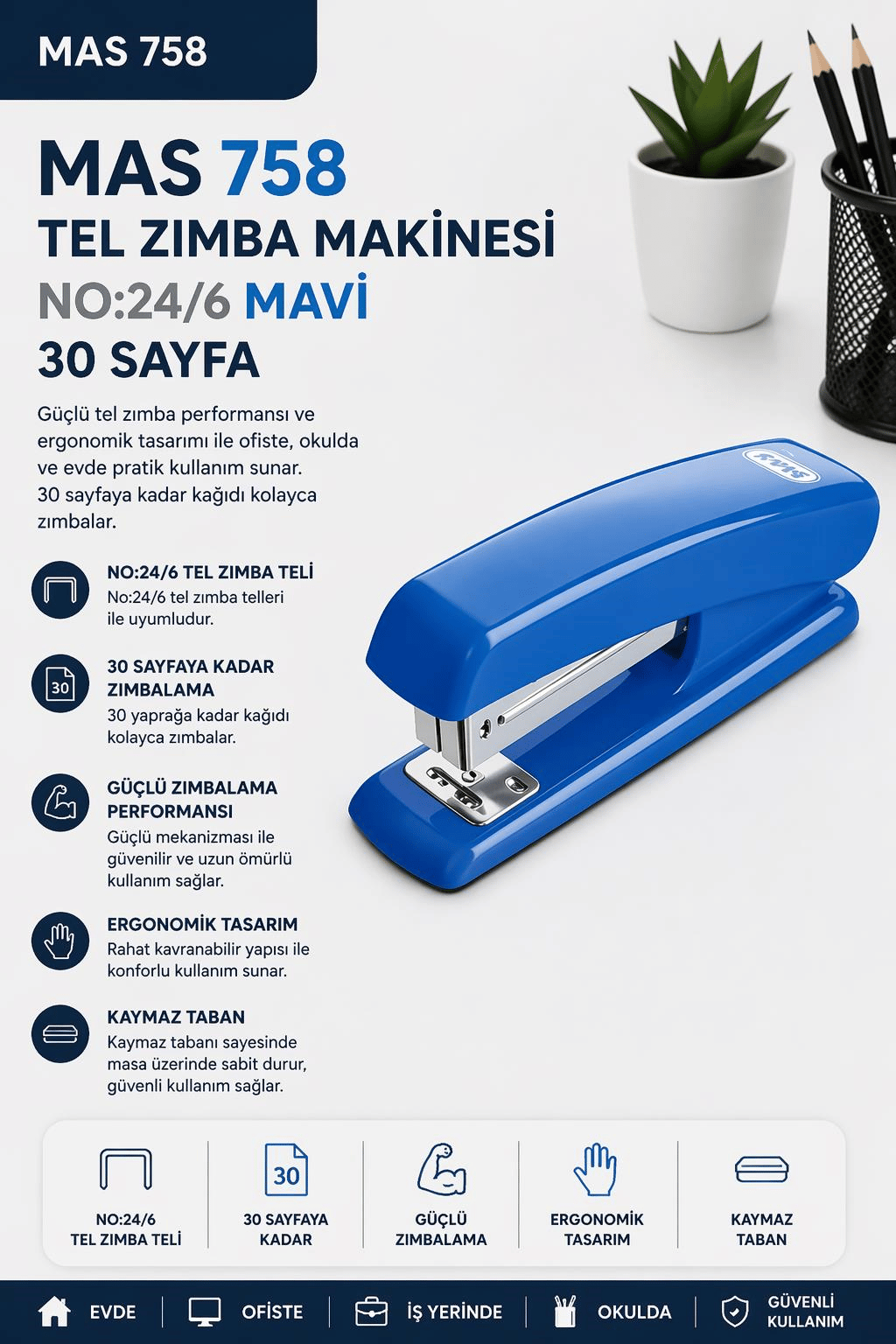 Mas 758 Tel Zımba Makimesi No:24/6 Mavi 30 Sayfa 