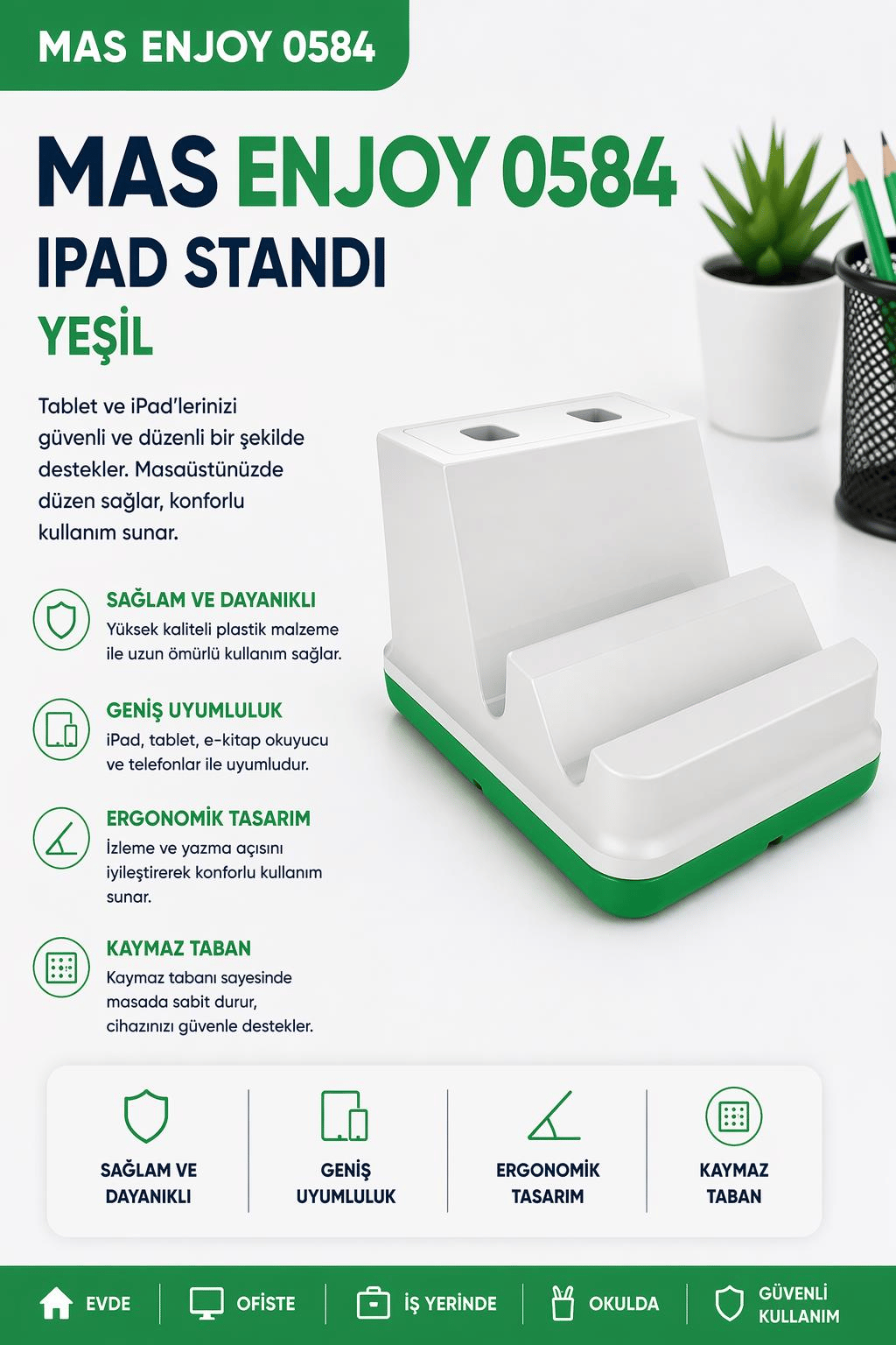 Mas Enjoy Ipad Standı Yeşil