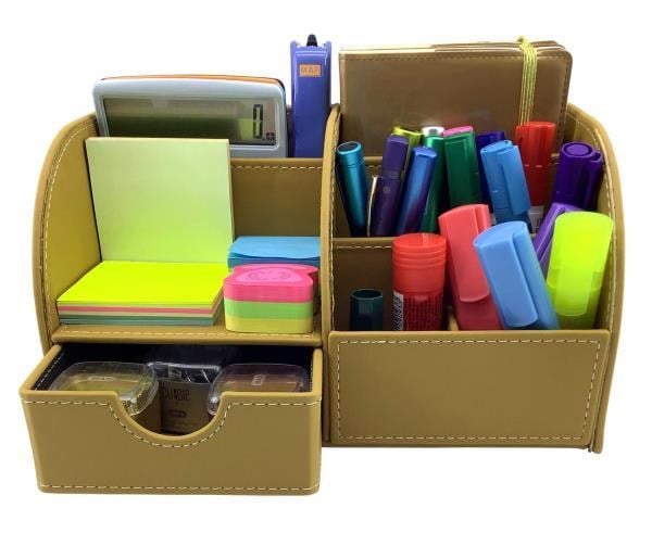 Masaüstü Düzenleyici Çekmeceli Organizer Kalemlik Pastel Safran ND-1058