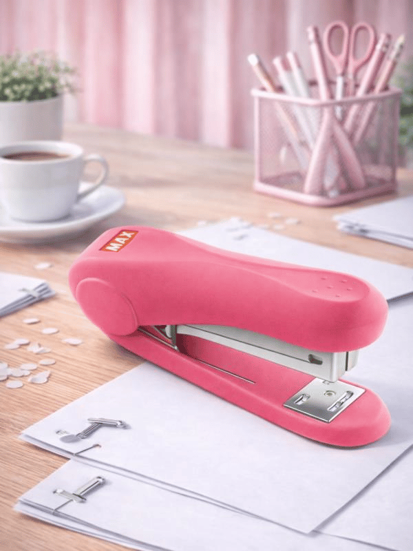 MAX HD-50 Ofis Zımba Makinesi Pembe 30 Sayfa Kapasiteli Manual Stapler HD91461