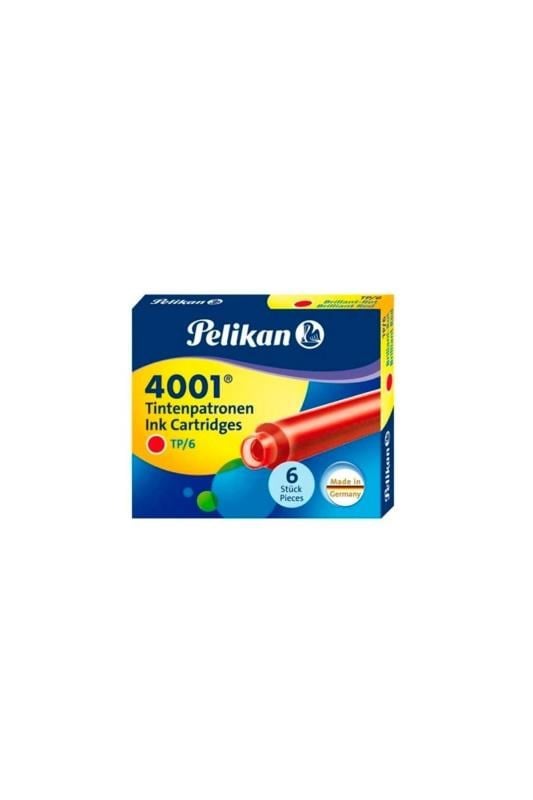 Pelikan Dolma Kalem Kartuşu 6'lı Kırmızı