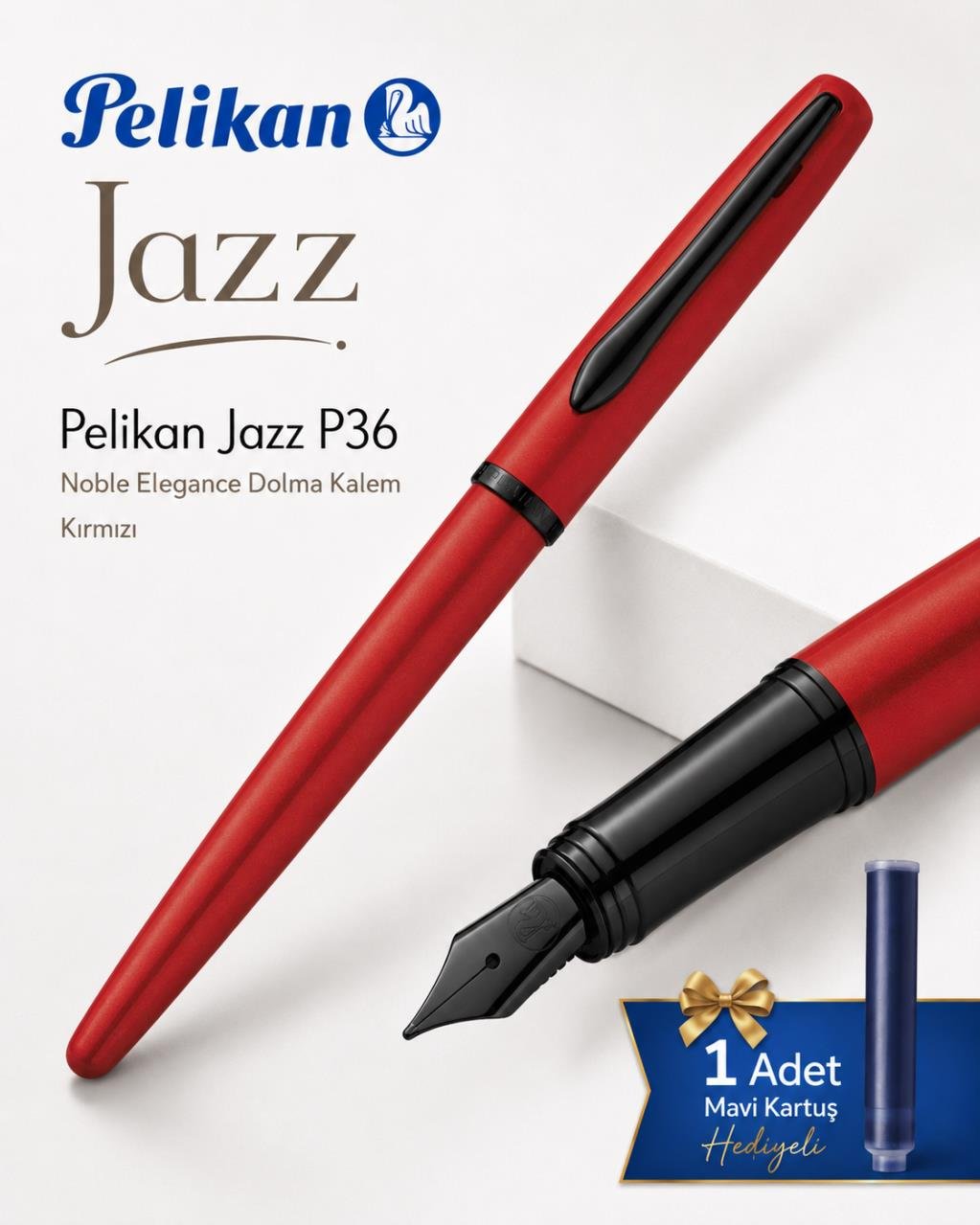 Pelikan Jazz P36 Noble Elegance Dolma Kalem Kırmızı