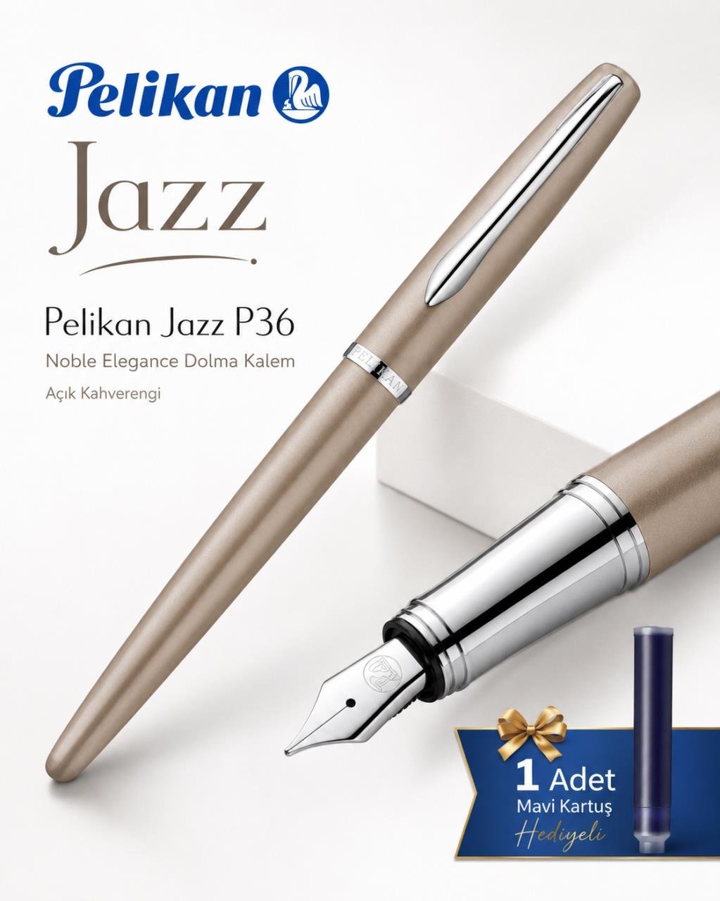 Pelikan Jazz P36 Noble Elegance Dolma Kalem Açık Kahverengi
