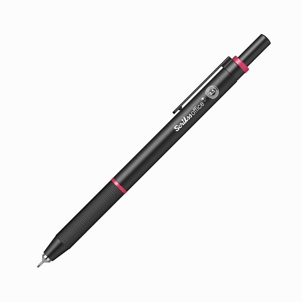 Scrikss Office Twist 0.5 Mm Pembe Renk Mekanik Uçlu Versatil Kalem Şeffaf Kutu