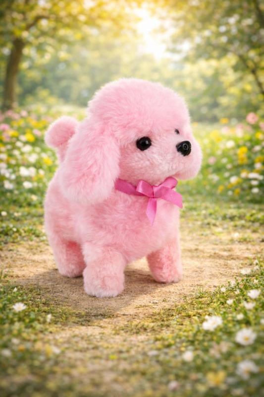 Sevimli Köpek Poodle – Sesli ve Hareketli Pelüş Oyuncak