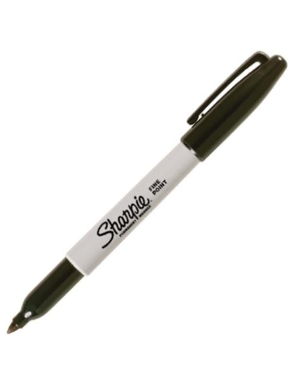 Sharpie Fine Permanent Markör Yuvarlak Uç Siyah 12'li kutu