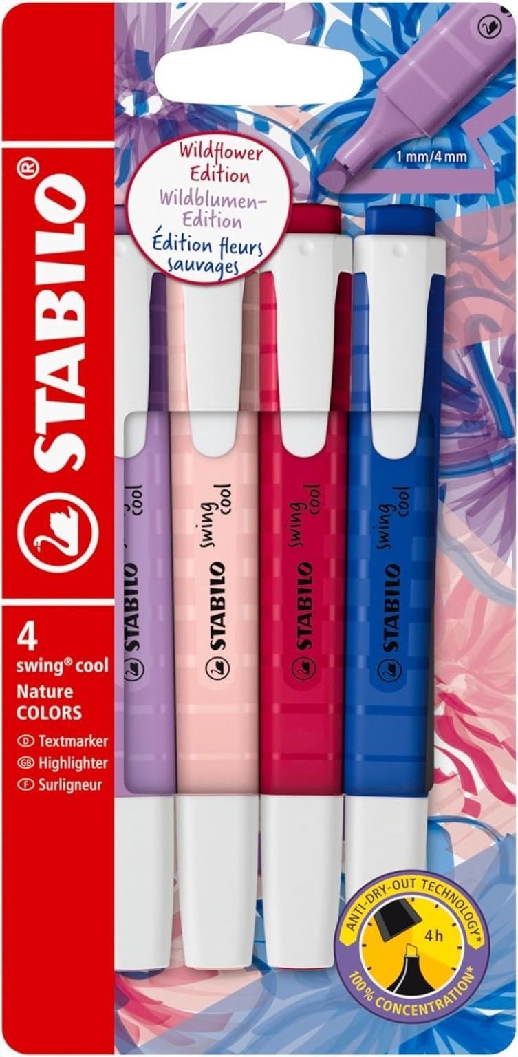Stabilo Swing Cool Nature Colors Wild Flowers İşaretleme Kalem Seti 4 Renk