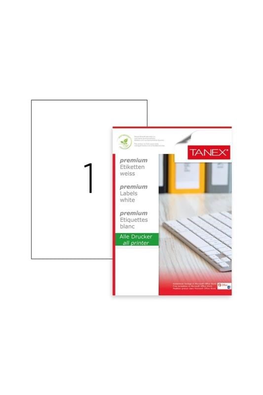 Tanex 210x297 Laser Etiket 100 Lü Tw-2000