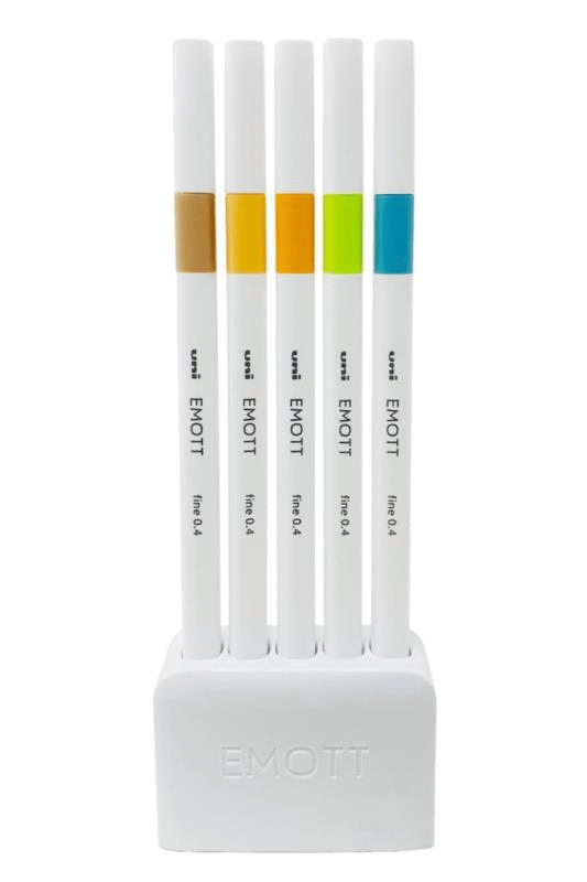Uni-Ball Emott 0.4 Fineliner Akrilik Uçlu Kalem 5'Lİ Set Pem-Sy/5C No:6