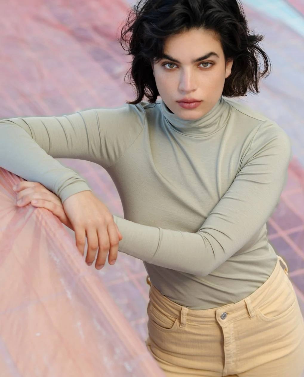 Balıkçı Yaka Tencel Bluz