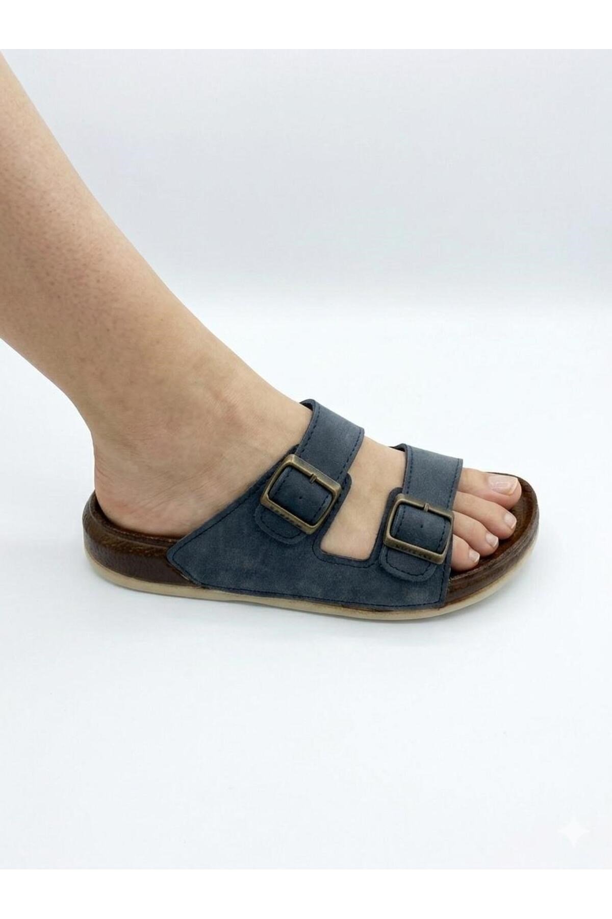 Mantar Taban Anatomik Çift Kemerli Comfort Terlik