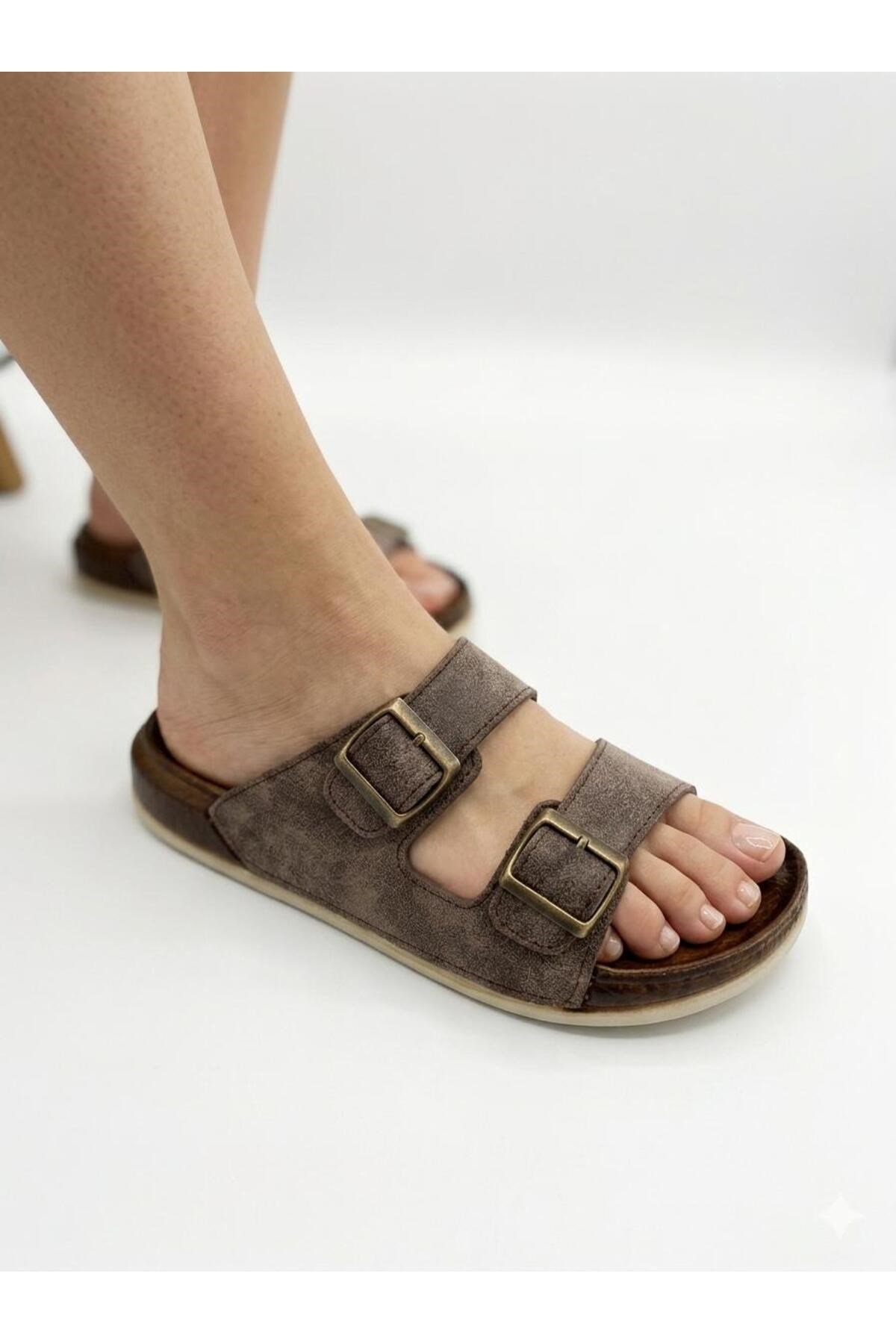 Mantar Taban Anatomik Çift Kemerli Comfort Terlik