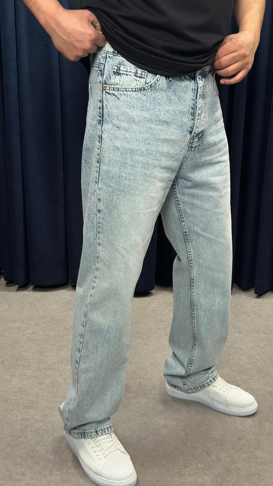 Baggy Kot Pantolon Kar Yıkamalı