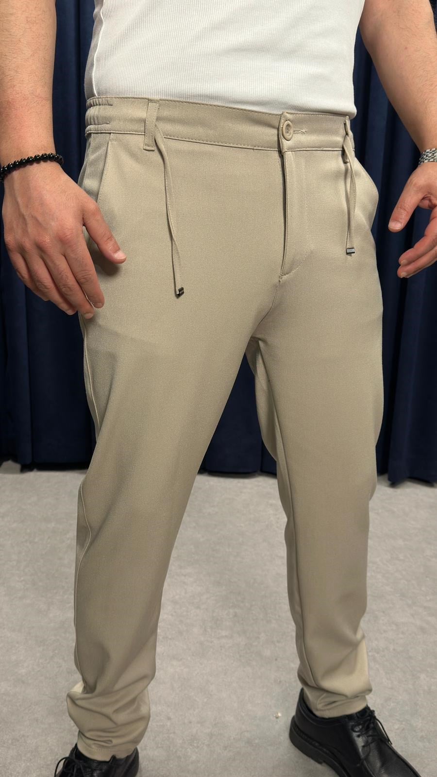 Slim Jagger Kumaş Pantolon Bej