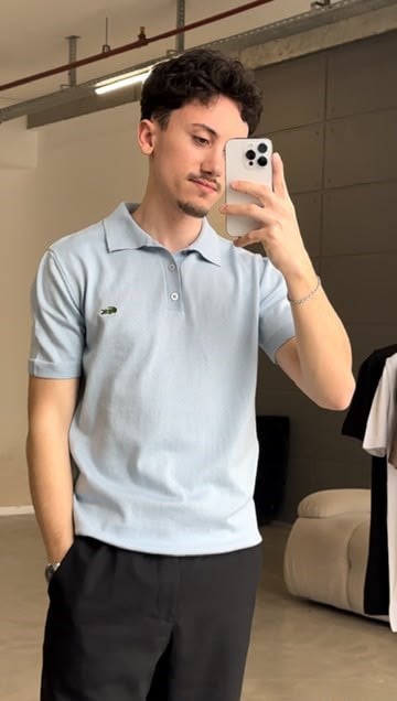 Lacoste Polo Yaka Bebek Mavisi