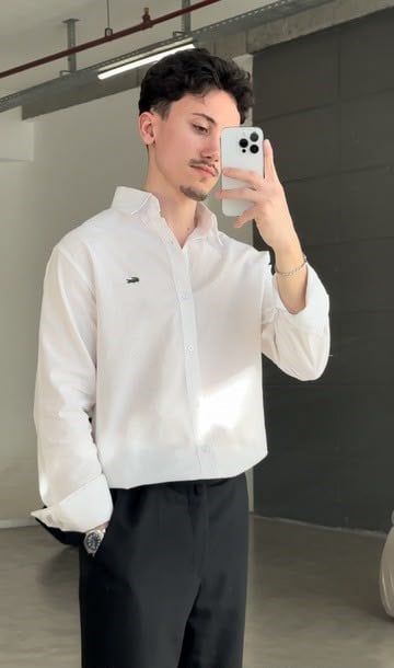 Lacoste Regular Fİt Gömlek Beyaz