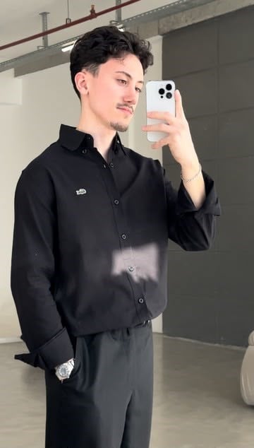 Lacoste Regular Fİt Gömlek Siyah