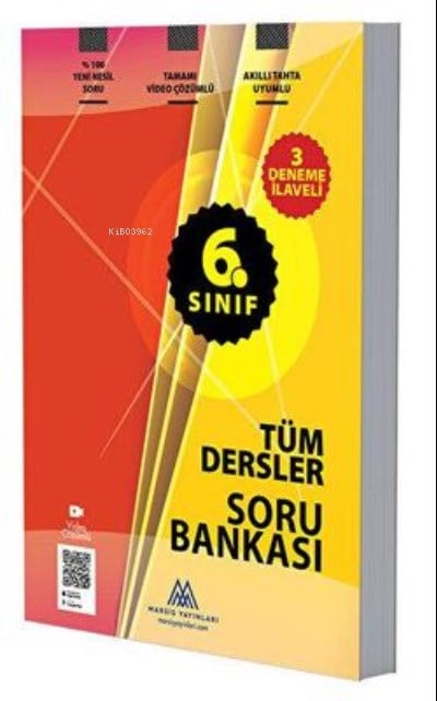 6. Sınıf Tüm Dersler Soru Bankası 3 Deneme İlaveli Tamamı Video Çözümlü Marsis Yayınları