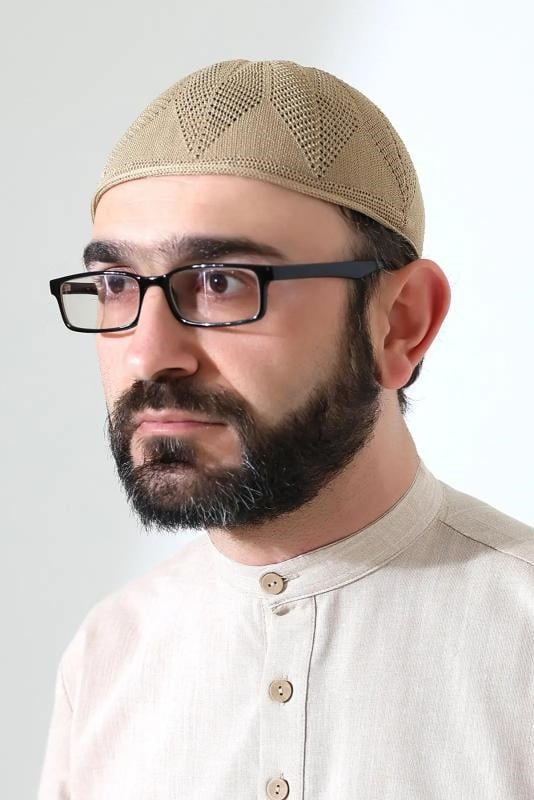 Berra Çelik Örme Dantel Namaz Takkesi Bej