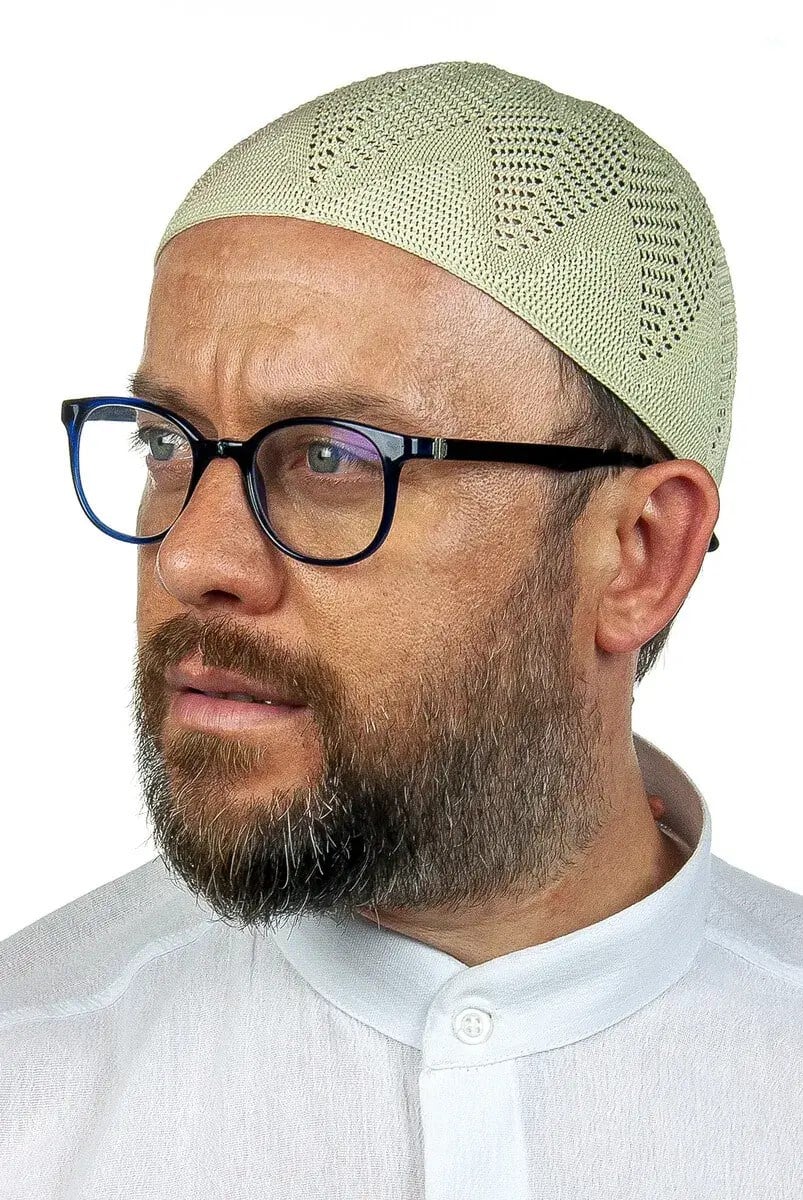 Berra Çelik Örme Dantel Namaz Takkesi F.Yeşili 1 Adet