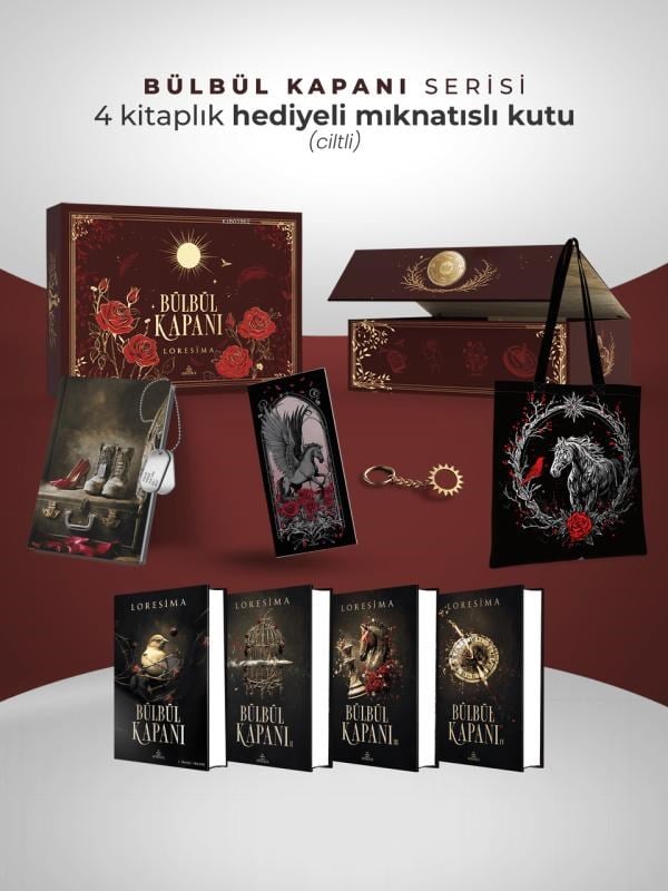 Bülbül Kapanı Serisi (4 Kitaplık Hediyeli Mıknatıslı Kutu - Ciltli)
