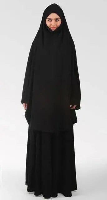 Çarşaf Krep 2 Parça Peçeli Sultanbaş