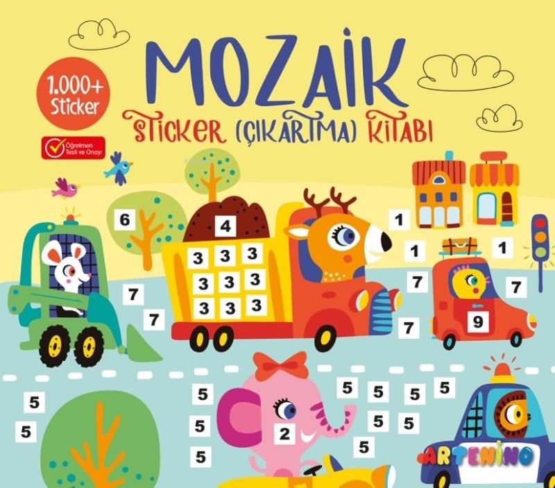 Mozaik Sticker (1.000+ Çıkartma) Kitabı-Sarı