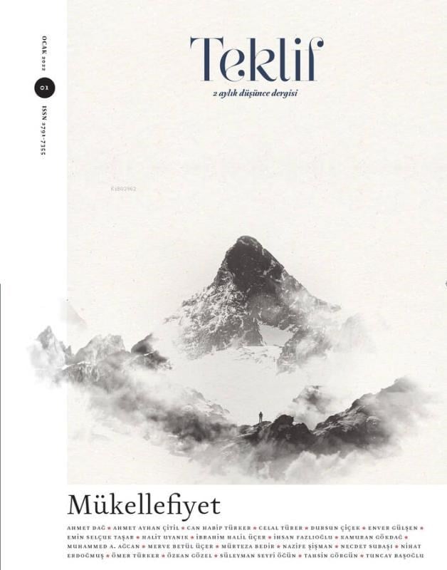 Mükellefiyet - Teklif Ocak 1. Sayı;2 Aylık Düşünce Dergisi